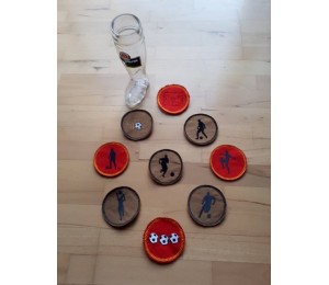 ITH Untersetzer - Fußball Silhouette